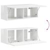 vidaXL TV Veggskap Veggmontert 2 pcs Glanset Hvit 78,5 x 31 x 29,5 cm