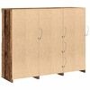 vidaXL LED sideboard Gammelt tre 123 x 37 x 100 cm Konstruert tre