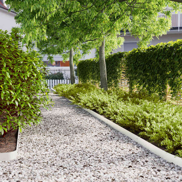 vidaXL Plenkanter 50 stk hvit 10x103 cm kaldvalset st&aring;l