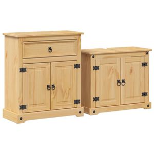 vidaXL Baderomsskap 2 stk Corona heltre furu
