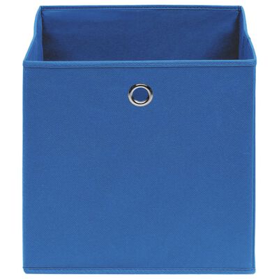 vidaXL Oppbevaringsbokser 10 stk uvevd stoff 28x28x28 cm blå