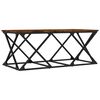 vidaXL Salongbord r&oslash;kt eik 100x49x40 cm konstruert tre