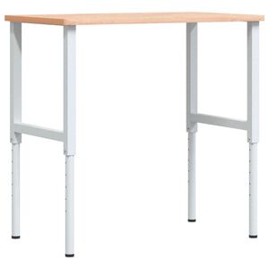 vidaXL Arbeidsbenk 100x60x(71,5-98) cm heltre b&oslash;k rektangul&aelig;r