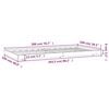 vidaXL Sengeramme svart 100x200 cm heltre furu