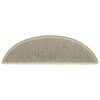 vidaXL Selvklebende trappematter sisal 15 stk 56x17x3 cm lysegrønn