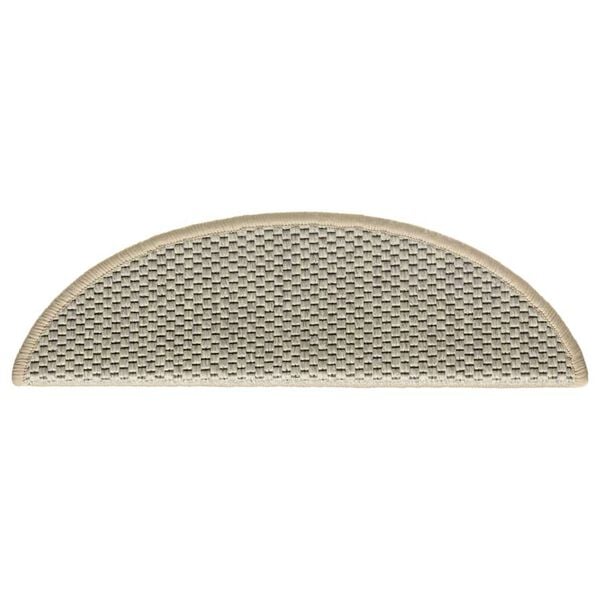 vidaXL Selvklebende trappematter sisal 15 stk 56x17x3 cm lysegrønn