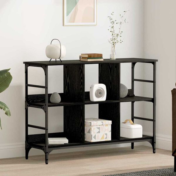 vidaXL Serviesskap Svart Eik 102 x 32 x 73,5 cm