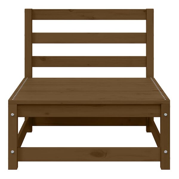 vidaXL Utendørs midtsofaer med kremhvite puter 2 stk heltre furu