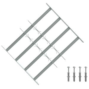 vidaXL Sikkerhetsgitter for vinduer med 4 tverrbjelker 3 pcs