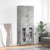 vidaXL Highboard betonggr&aring; 69,5x34x180 cm konstruert tre