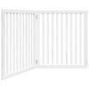 vidaXL Hundeport sammenleggbar 2 paneler hvit 160 cm poppeltre