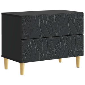 vidaXL Nattbord Svart 62 x 34,5 x 48 cm Konstruert tre