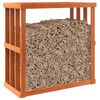 vidaXL Utendørs vedstativ voksbrun 109x52x106 cm heltre furu
