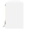 vidaXL Vegghengt TV-benk med LED hvit 180x31x45 cm