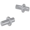 vidaXL Hylla Peg Ensfarget 2 pcs s&oslash;lv 8,6 x 8,6 x 14,6 mm St&aring;l