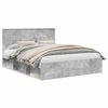 vidaXL Sengestamme med hodegjerde Betong 160 x 200 cm Massiv furu