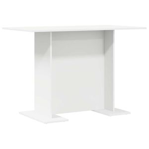 vidaXL Spisebord Hvit 110 x 60 x 75 cm Konstruert tre