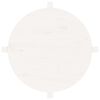 vidaXL Salongbord hvit &Oslash; 62,5x45 cm heltre furu