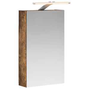 vidaXL Baderomsspeilskap R&oslash;kt eik 30 x 10,5 x 50 cm Konstruert tre