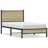 vidaXL Sengeramme i metall uten madrass sonoma eik 90x190 cm