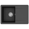 vidaXL Vask Svart 670 x 460 mm Granitt
