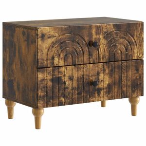 vidaXL Nattbordskap R&oslash;kt Eik 62 x 34,5 x 48 cm Konstruert tre