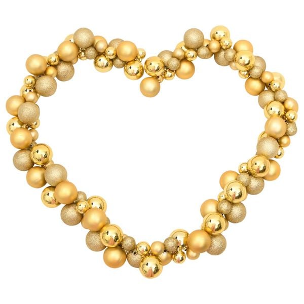 vidaXL Julekulekrans gull 175 cm polystyren