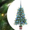 vidaXL Juletre med 150 LED med stativ gr&oslash;nn 90 cm PE