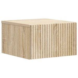 vidaXL Vegghengt Nattbord Sonoma eik 33 x 34,5 x 20 cm Konstruert tre