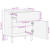 vidaXL Nattbord brun 50x33x60 cm heltre mango