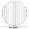 vidaXL Teppe rund brun 60 cm bambus