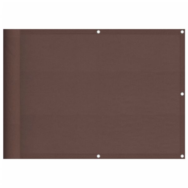vidaXL Balkongskjerm brun 75x700 cm 100% polyester oxford