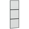 vidaXL Skyved&oslash;r svart 76x205 cm herdet glass og aluminium