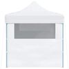 vidaXL Sammenleggbart festtelt 3 sidevegger 280x410x315 cm stål hvit