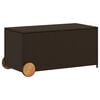 vidaXL Putekasse med hjul brun 190L cm polyrotting