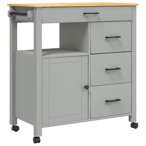 vidaXL Kj&oslash;kkenvogn MONZA 84x40x88,5 cm heltre furu
