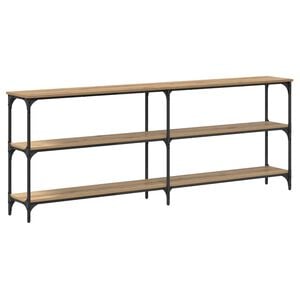 vidaXL Konsollbord artisan eik 200 x 29 x 75 cm Ingeni&oslash;rtre og metall