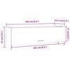 vidaXL Garderobe r&oslash;kt eik 100x32,5x35 cm konstruert tre