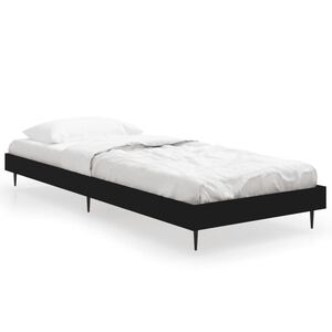 vidaXL Sengeramme svart 75x190 cm konstruert tre