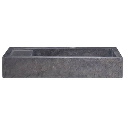 vidaXL Vask 58x39x10 cm marmor svart