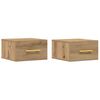 vidaXL Nattbordskap 2 stk. 35 x 35 x 20 cm Konstruert tre Artisan Eik