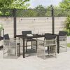 vidaXL Hage Spisegruppe 5 pcs Lysegrå Poly rattan