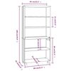 vidaXL Highboard HAMAR heltre furu hvit