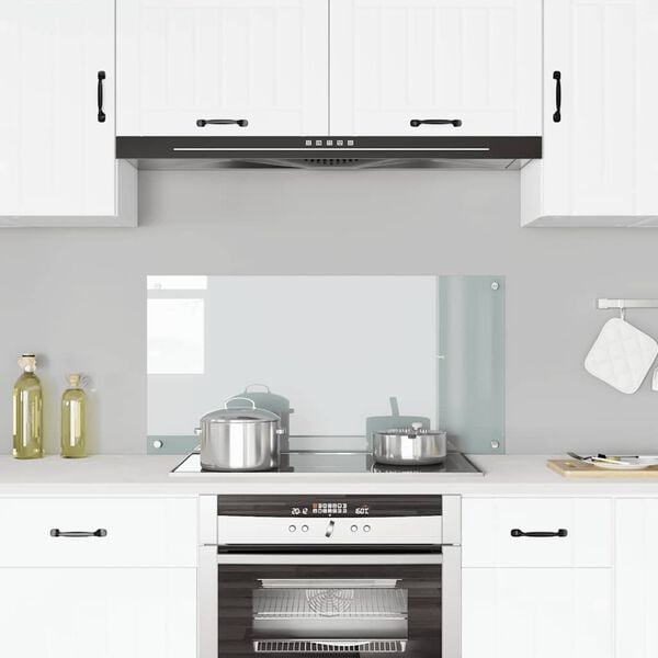 vidaXL Kjøkkenplate gjennomsiktig 100x50 cm herdet glass