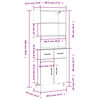 vidaXL Highboard sonoma eik 69,5x34x180 cm konstruert tre