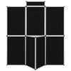 vidaXL Utstillingsvegg 8 paneler sammenleggbar bord 181x200 cm svart