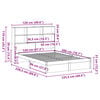 vidaXL Seng med bokhylle uten madrass hvit 120x200 cm heltre furu