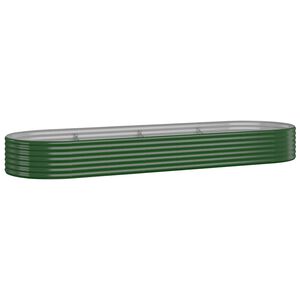 vidaXL H&oslash;ybed galvanisert st&aring;l 322x100x36 cm gr&oslash;nn