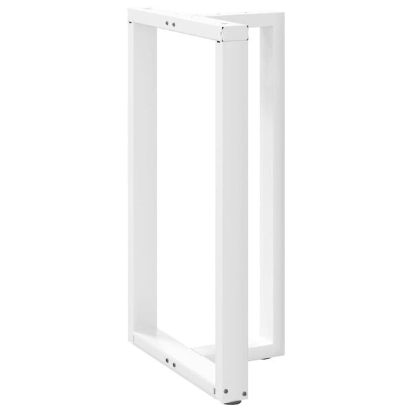 vidaXL Barbordben T-formet 2 stk hvit 60x35x(100-101) cm st&aring;l