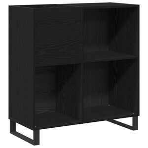 vidaXL Plateskap Svart Eik 84,5 x 38 x 89 cm Konstruert tre